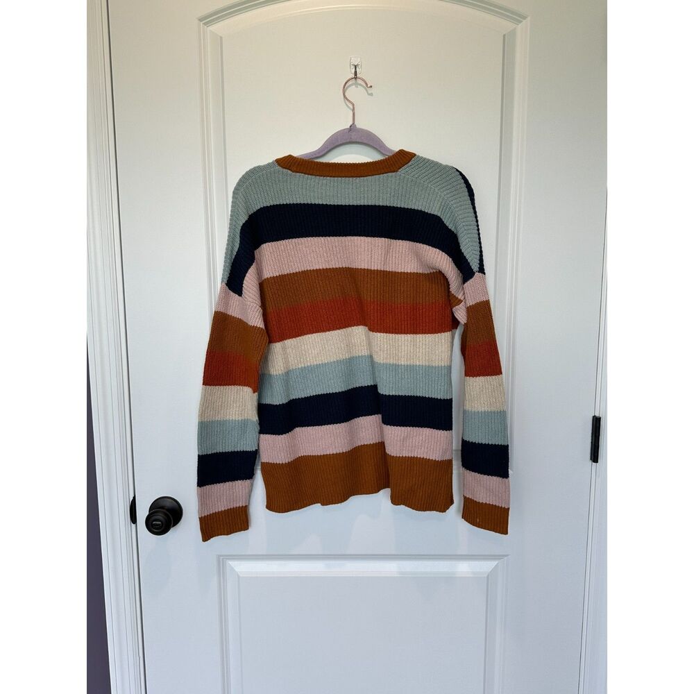 Madewell Thompson Striped Pocket Pullover Sweater Size Small